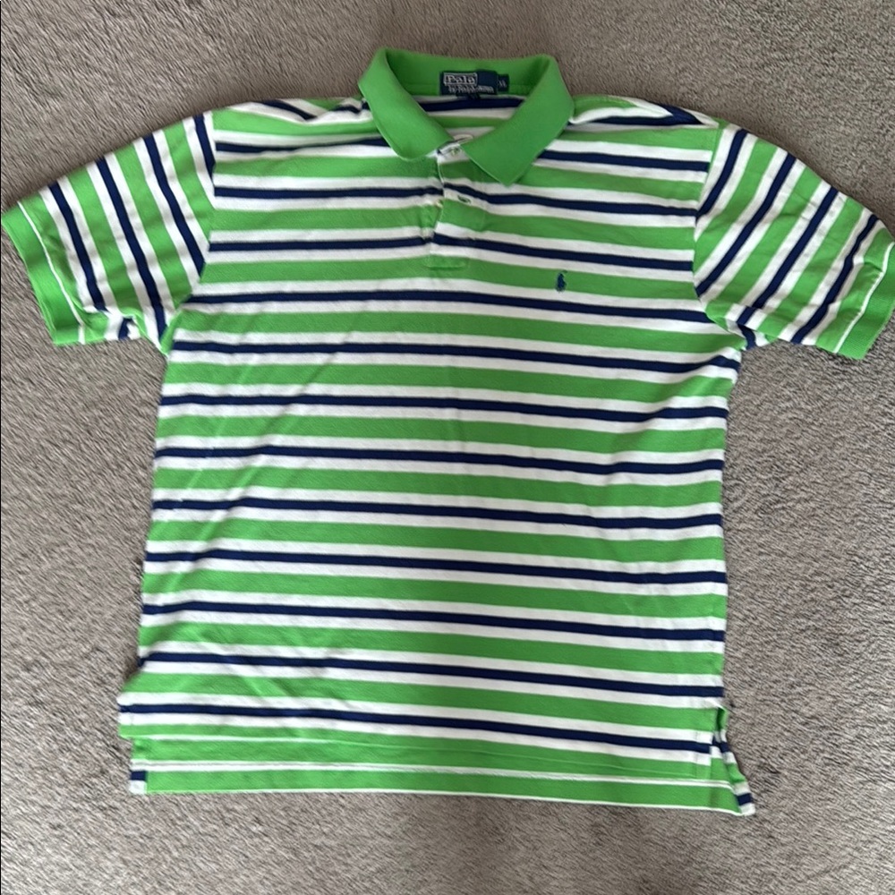 Ralph Lauren Green Striped Polo Shirt